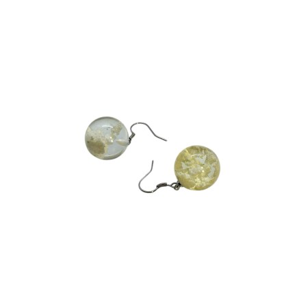 earrings hooks silver ball with clouds1